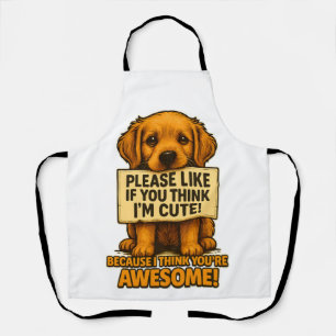 Delantal Cachorro Adorable, Cita Divertida para Amantes de 