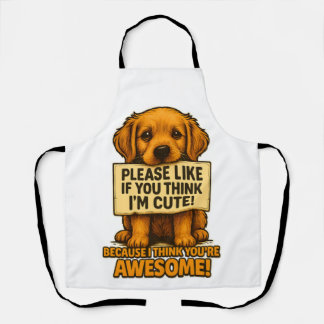 Delantal Cachorro Adorable, Cita Divertida para Amantes de 