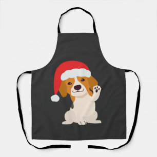 Delantal Cachorro Beagle con sombrero de Santa para amantes