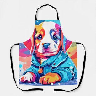 Delantal Cachorro en diseño de Abrigo Azul