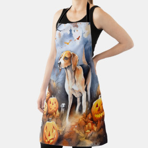 Delantal Cachorro Foxhound Inglés Americano de Halloween co