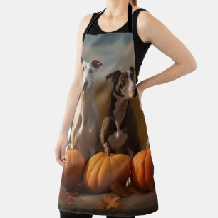 Delantal Cachorro Galgo Delicia de Otoño Calabaza