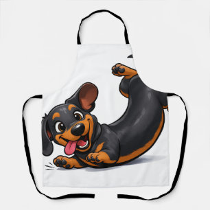 Delantal Cachorro juguetón de raza Dachshund 