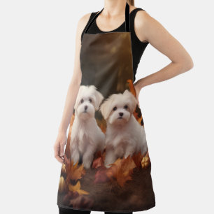 Delantal Cachorro Maltés Delicia de Otoño Calabaza