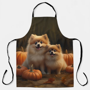 Delantal Cachorro Pomerania Delicia de Otoño Calabaza