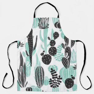 Delantal Cacti de mano dibujada: Doodle Seamless