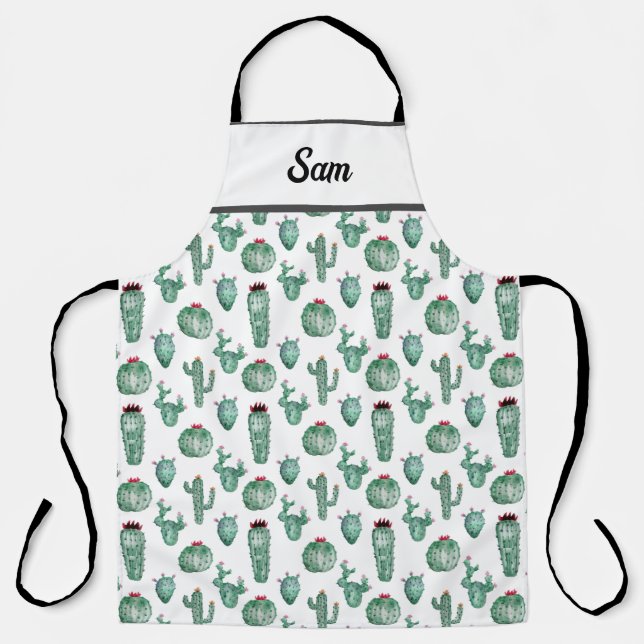 Delantal Cactus All Over Print Apron, Personaliza esto (Anverso)