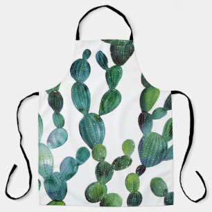 Delantal Cactus Craze: Tendencia de las acuarelas tropicale