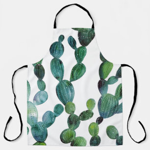 Delantal Cactus Craze: Tendencia de las acuarelas tropicale