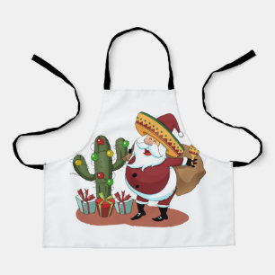 Delantal Cactus personalizado y Santa Claus con sombrero