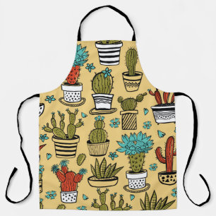 Delantal Cactus Succulent: Esbozo dibujado a mano