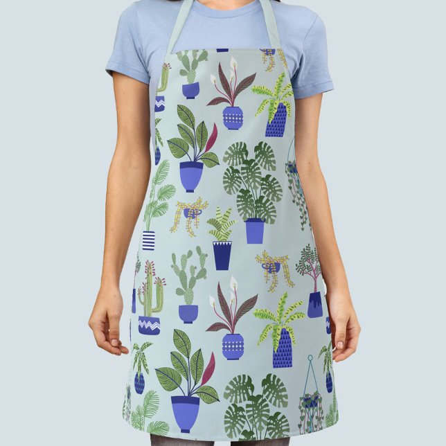 Delantal Cactus Succulent Housplant Gardening (Cactus Succulent Houseplant Gardening Apron)