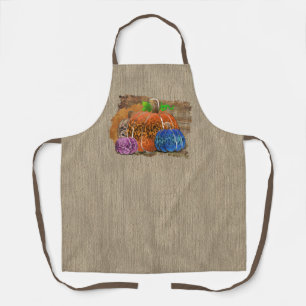 Delantal Cae Leopardo Imprimir Las Calabazas De Otoño En La