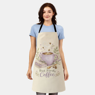 Delantal Café Acuarela de Lavanda Acogedor