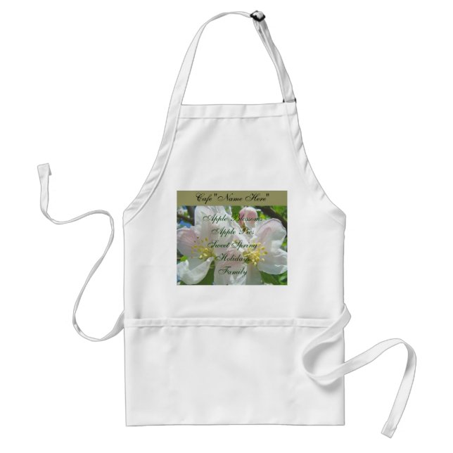 Delantal Cafe aprons Apple Flores Apple Pie Sweet Spring (Frente)