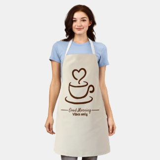 Delantal Café Beige suave Apron - Buenos días Diseño del Co