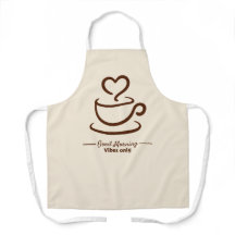 Café Beige suave Apron - Buenos días Diseño del Co