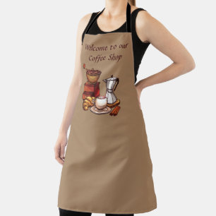 Delantal café bienvenida añadir texto Apron