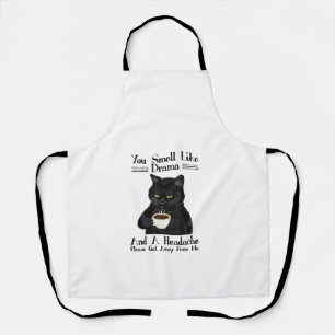 Delantal Café Black Cat Hueles a Drama y un Dolor de Cabeza
