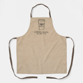 Delantal Café café simple marrón moderno