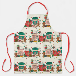 Delantal Café de vacaciones Gran Cocina Apron con correa ro