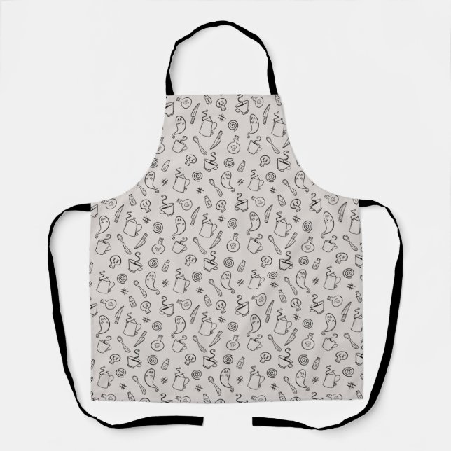 Delantal Café Ghost (Versión 2) Apron (Anverso)