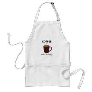 Delantal Café Me Hace Feliz Café 