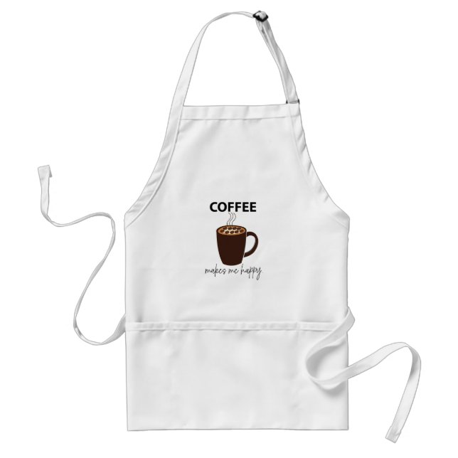 Delantal Café Me Hace Feliz Café  (Frente)