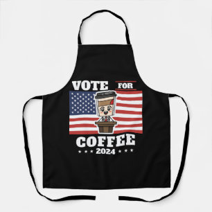 Delantal Café para presidente, vota por café