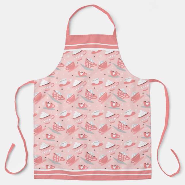 Delantal Café rosa Latte Cocoa Apron (Anverso)
