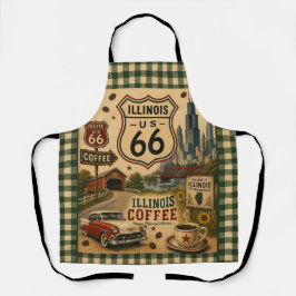 Delantal Café Vintage Ruta 66 Illinois