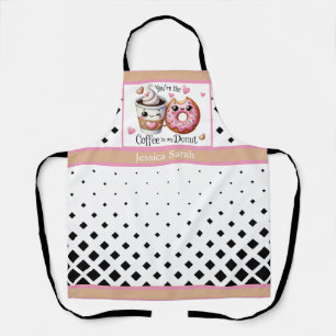 Delantal Café y Donas Kawaii Adorables