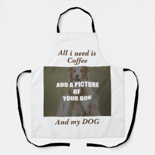 Delantal Café y mi Cojín decorativo de perro