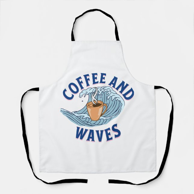 Delantal Café y olas (Anverso)
