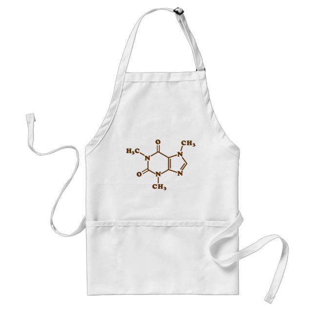 Delantal Cafeína Café Fórmula Química Molecular (Frente)