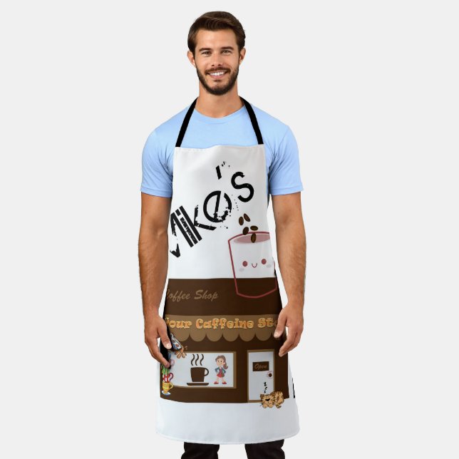Delantal Cafetería Apron de todo el mundo impresa (Gastado)