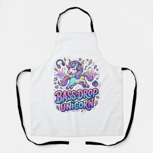 Delantal Caída de bajo unicornio idea de regalo tipografía