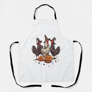 Delantal Caída de la Bruja de Pollo de Calabaza de Hallowee