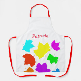 Delantal Caída deja un color multicolor nombre de Acción de