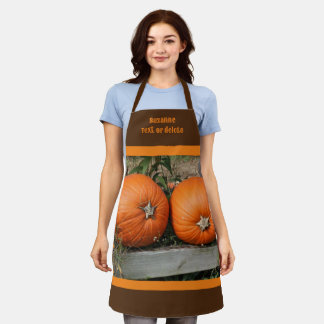Delantal Caída del par de calabaza personalizada
