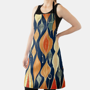 Delantal Caídas Atómicas Ochre Retro Moderno de Mediados de