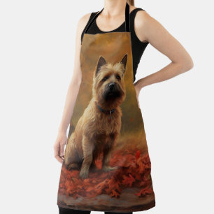 Delantal Cairn Terrier en Otoño Hojas Caídas Inspiran
