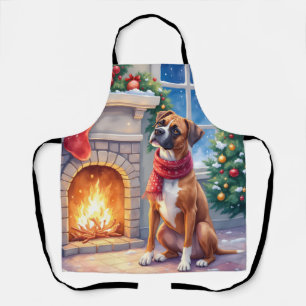 Delantal Caja de chimenea festiva Arte de Navidad de Boxer