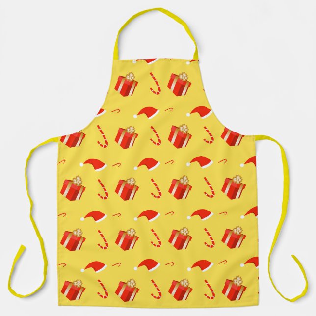 Delantal Caja de regalo de navidades Caña de caramelo de Sa (Anverso)