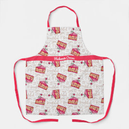 Delantal Cakes de amor personalizados y dulces