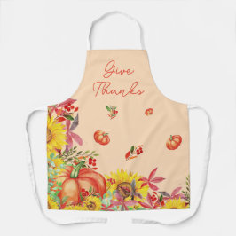 Delantal Calabaza acuática del Día de Acción de Gracias de 