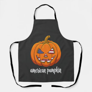 Delantal Calabaza Americana Patriótica Jack O Lanter de Hal