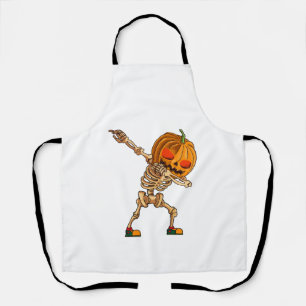 Delantal Calabaza Dabbing - Disfraz de esqueleto aterrador