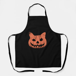 Delantal Calabaza de gato aterradora Jack O Lantern Hallowe