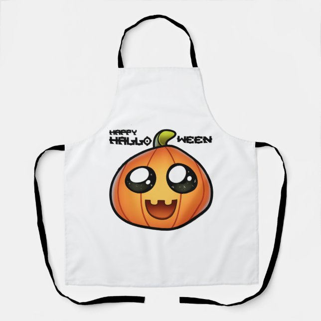 Delantal calabaza de halloween (Anverso)